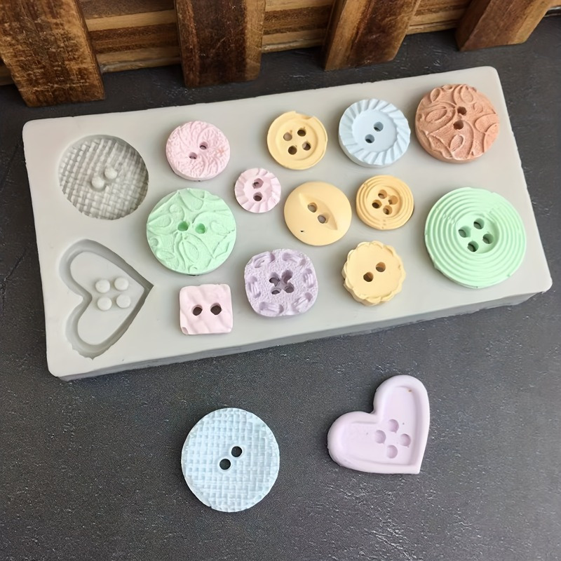 Soap Making Designs - Buttons Shape Silicone Mold Silicone Mold