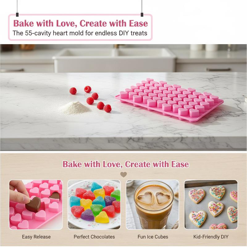 55 Grids Heart Silicone Cake M - Soap Making Designs ulasan dan harga