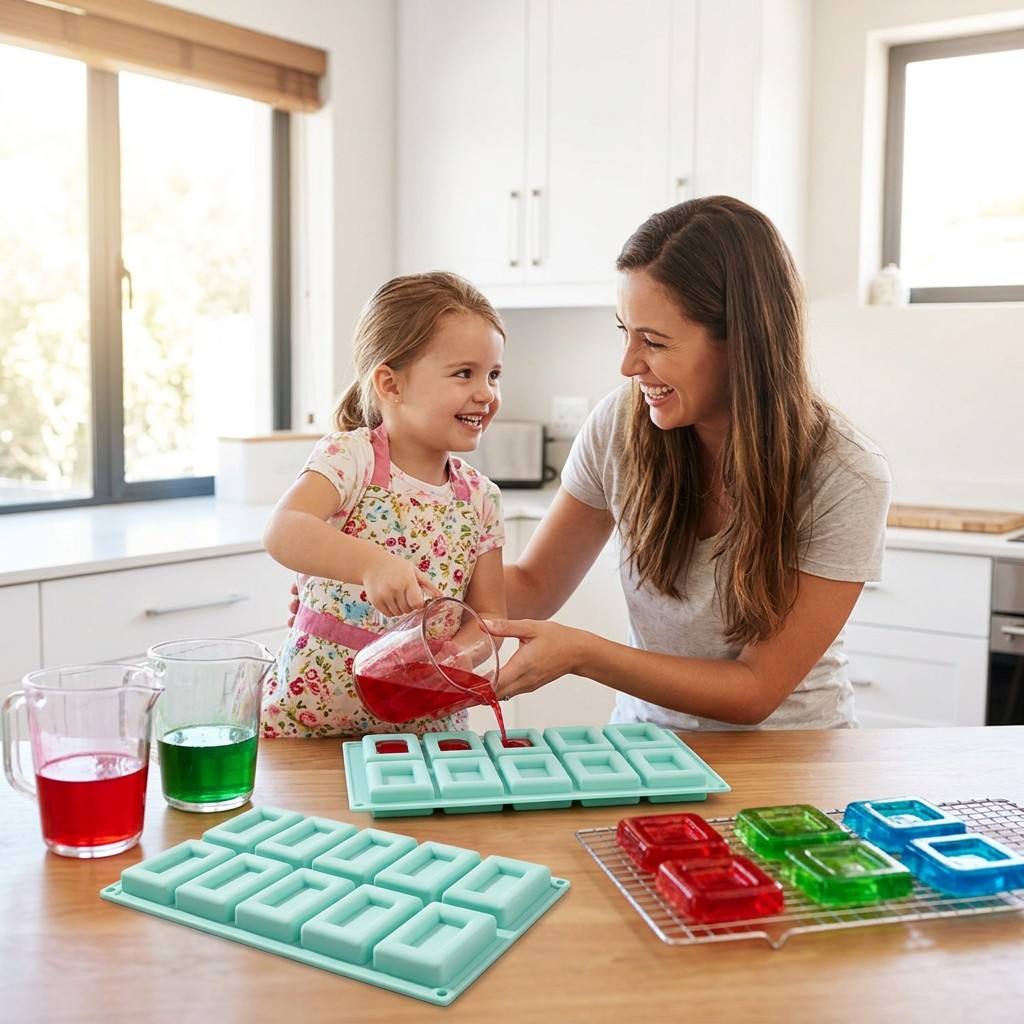 Non-stick 10-Hole Rectangle Si - Soap Making Guide For Beginners ulasan dan harga