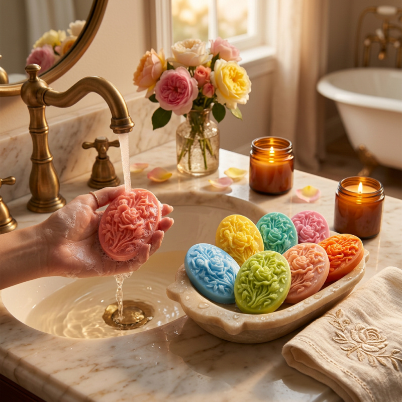 4 Silicone mold with flower sh - Soap Making Designs ulasan dan harga