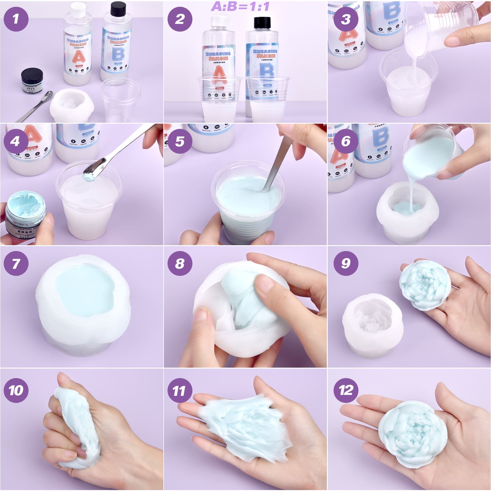 1: 1 AB Decompression Kneading - Soap Making Kit For Beginners ulasan dan harga